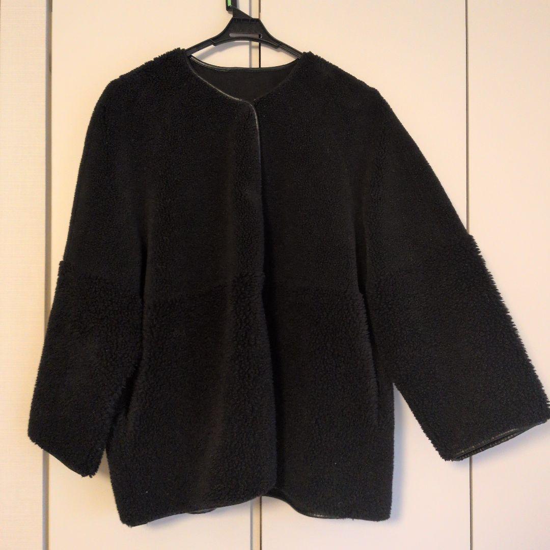 【eLLa】ボアコクーンミドルコート