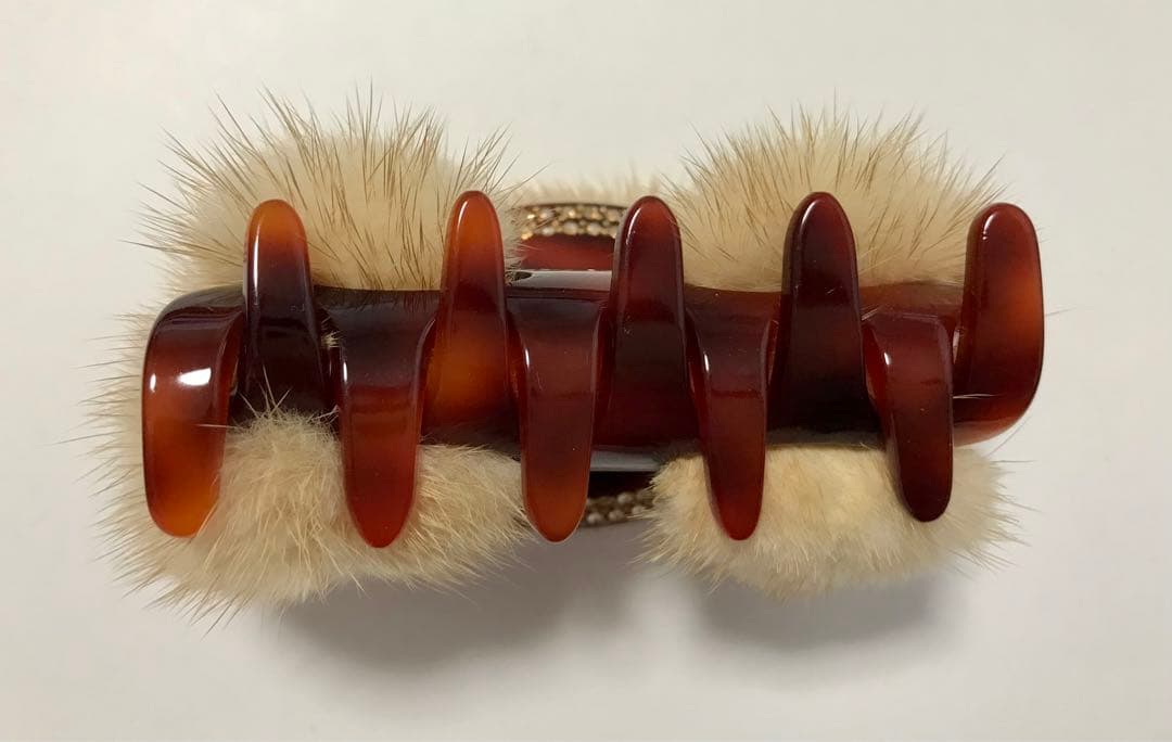 acca アッカ　ミンクファー　クリップ　ブラウン