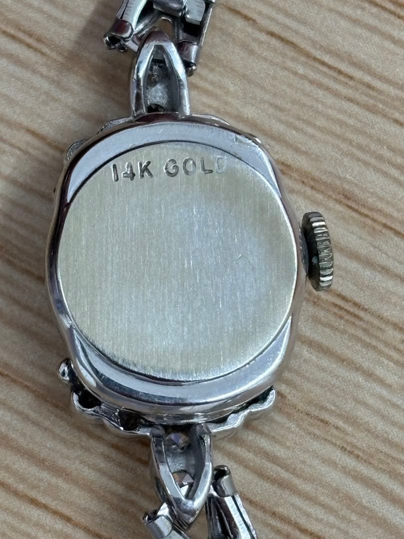 ELGIN アンティーク 腕時計 K14GOLD製 ダイヤモンド装飾