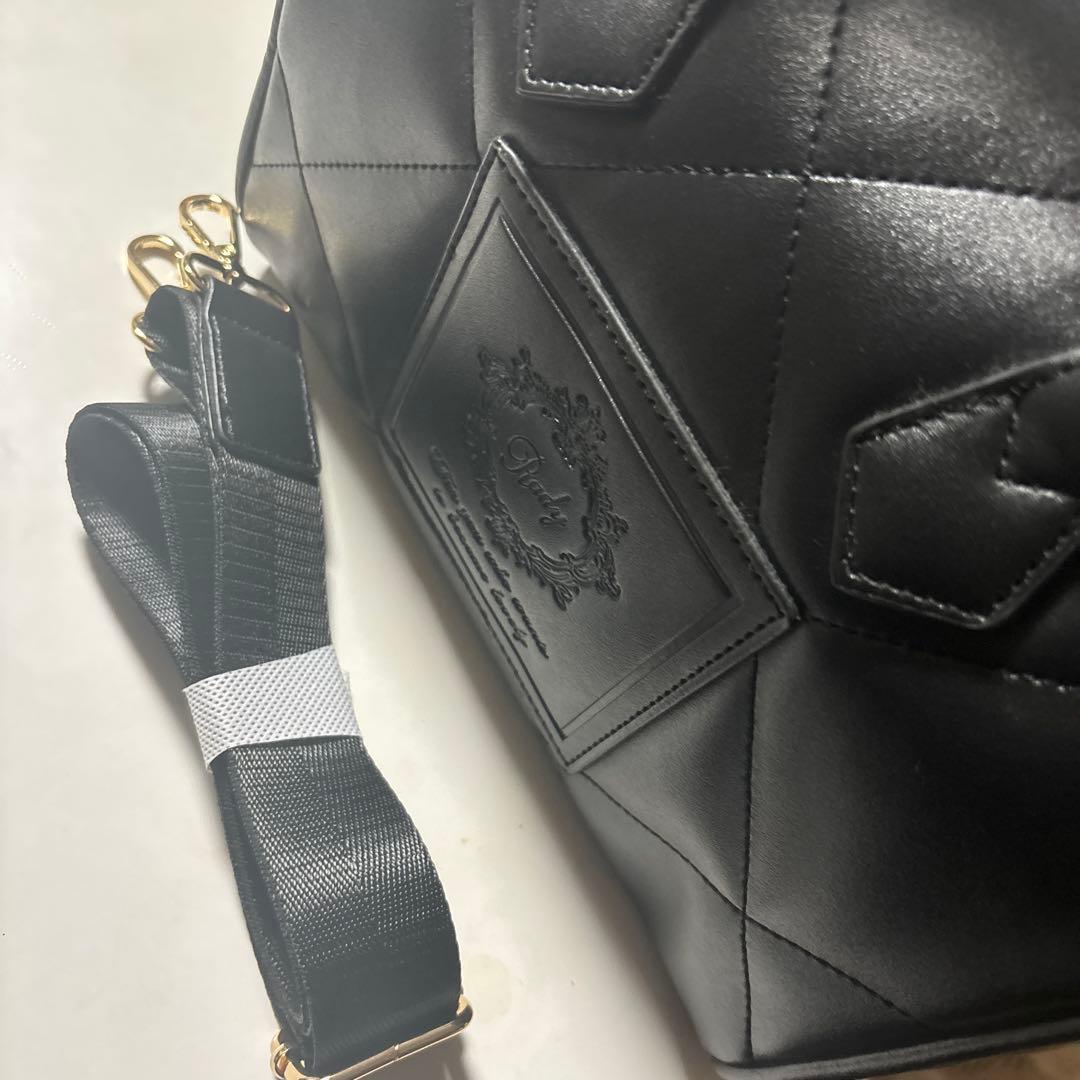 Rady ブラック キルティング ボストンバック