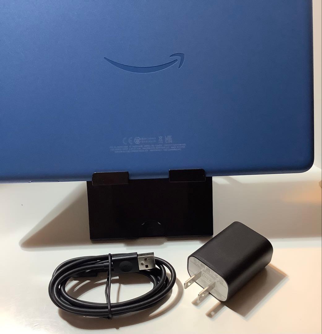 Amazon タブレット 青 充電器・USBケーブル付き