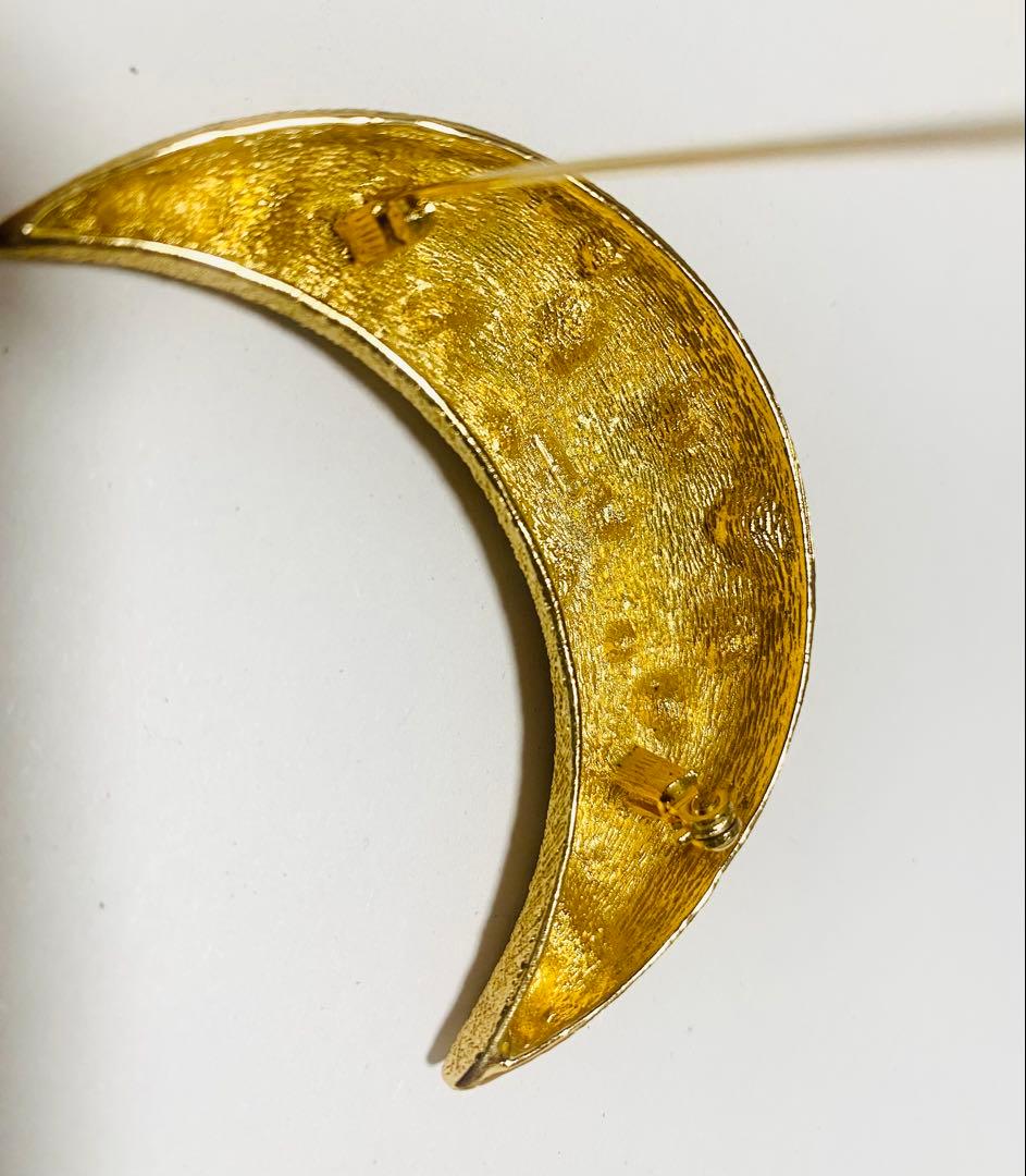 ア*ト様 Christian Diorブローチ ゴールド 月 三日月 ヴィンテー