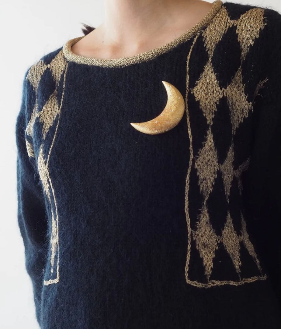 ア*ト様 Christian Diorブローチ ゴールド 月 三日月 ヴィンテー