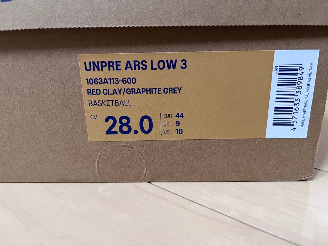 シューズ(男性用) asics UNPRE ARS LOW 3 28.0cm