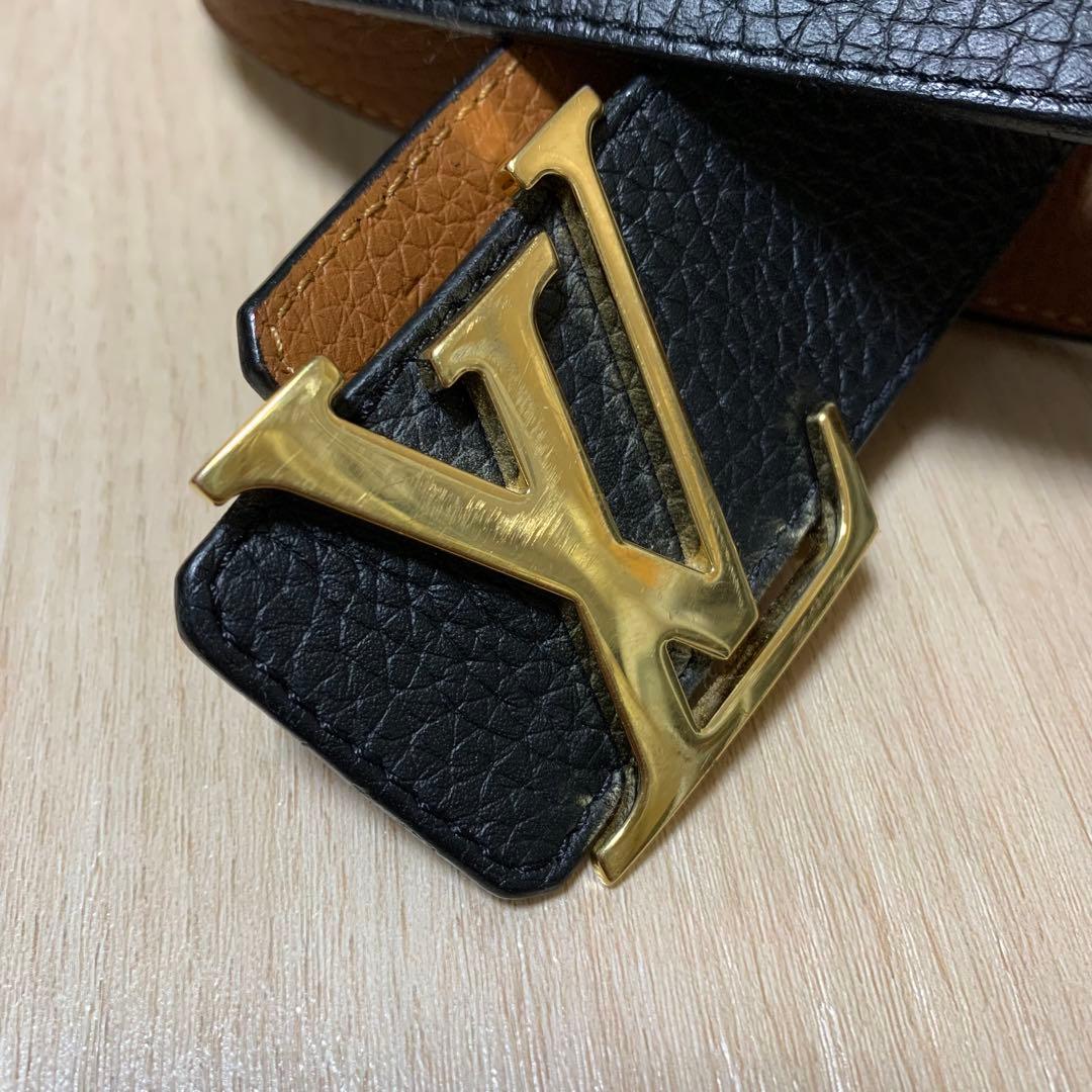 ルイヴィトン ベルト LV イニシャル トリヨン サンチュール リバーシブル
