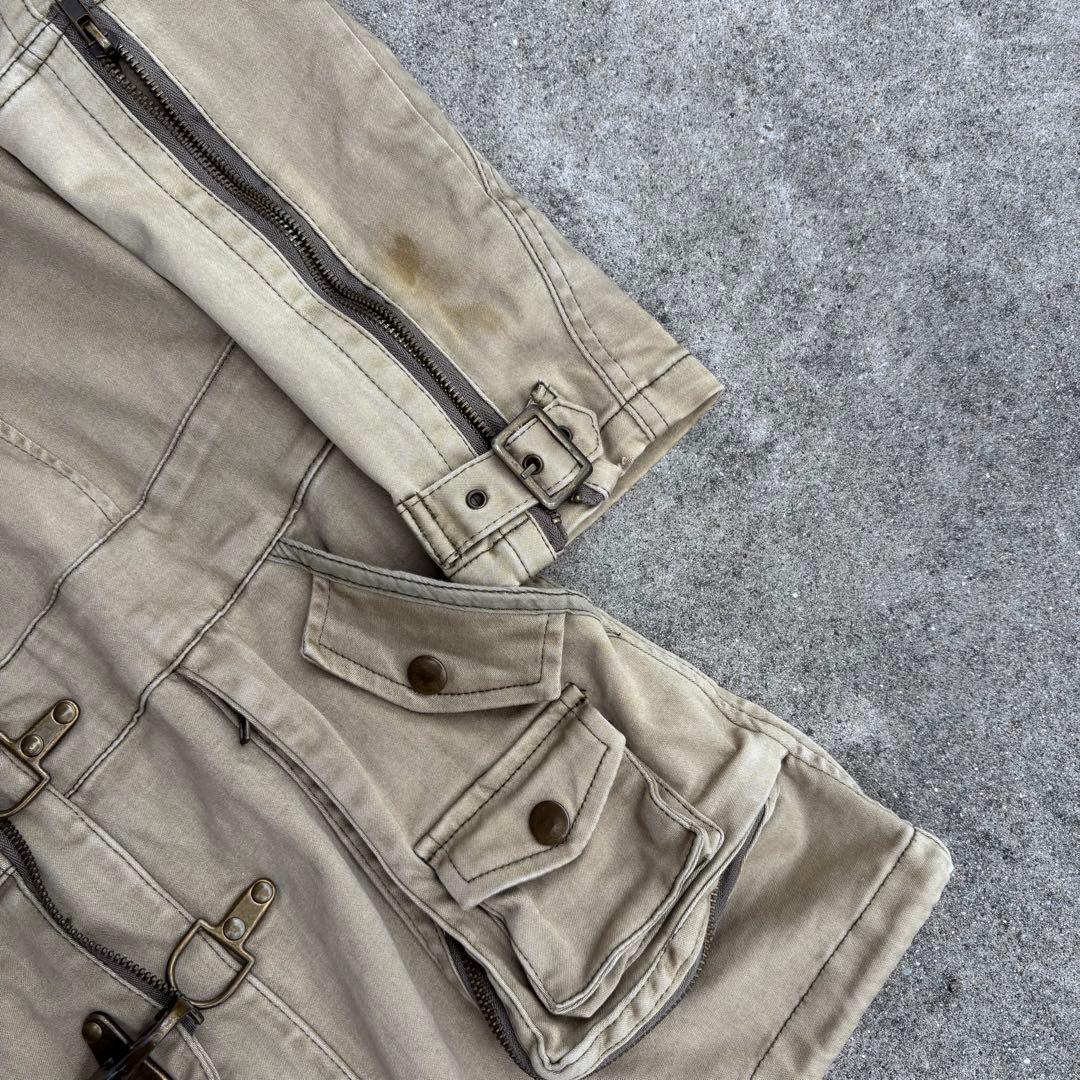 ✨週末限定セール✨ 00's ミリタリーギミックコートファー着脱 お兄系 y2k