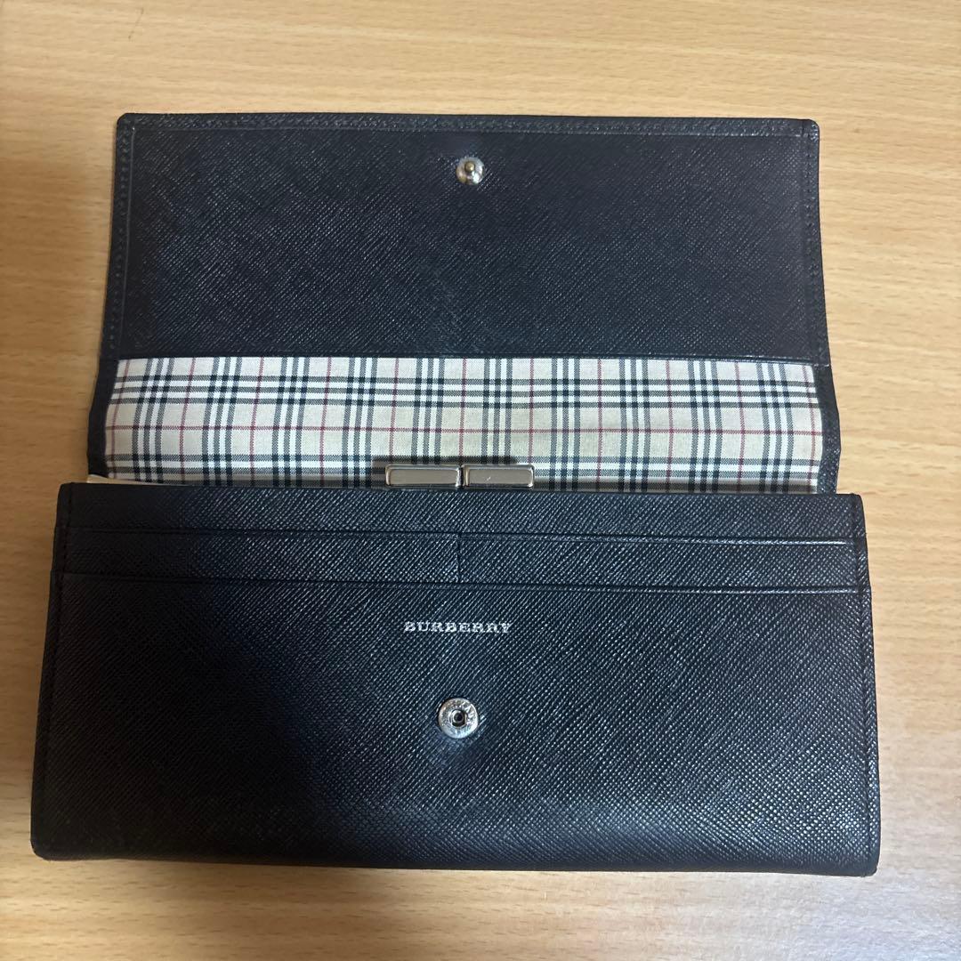 BURBERRY バーバリー 長財布 ノバチェック 黒 ブラック 箱付き