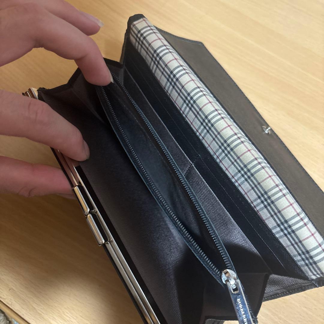 BURBERRY バーバリー 長財布 ノバチェック 黒 ブラック 箱付き
