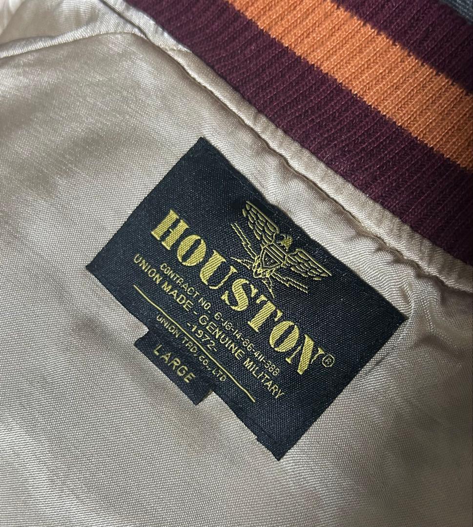 ヒューストン HOUSTON スカル ドクロ スカジャン 黒 Ｌサイズ 別珍