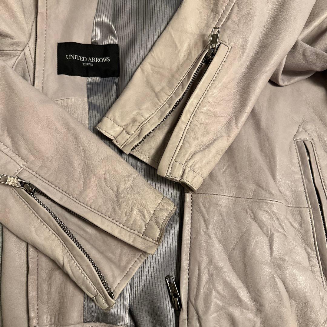 値下げ❗️UNITED ARROWS ライダースジャケット　ラムレザー　38