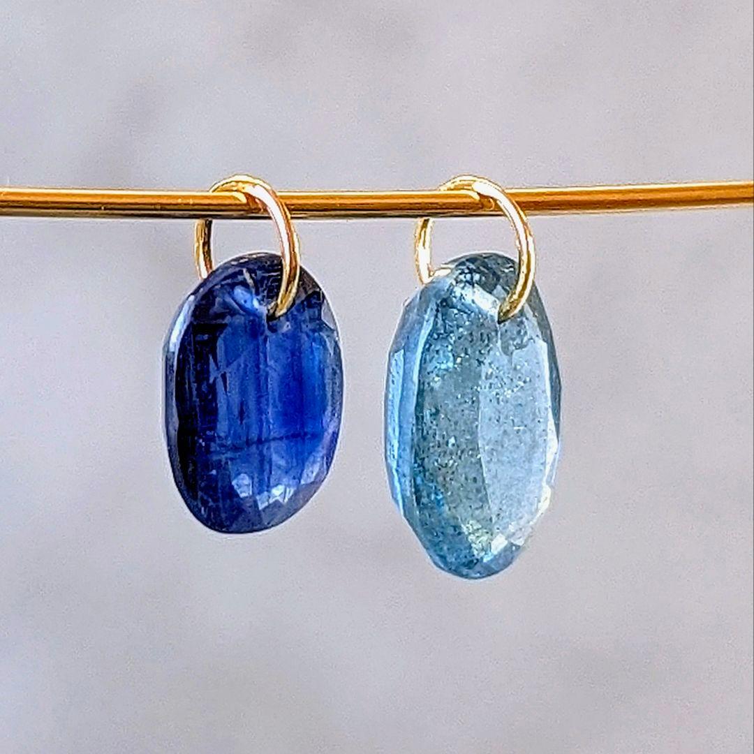 ♢N♢K18 アクアマリン＆カイアナイト セットチャーム