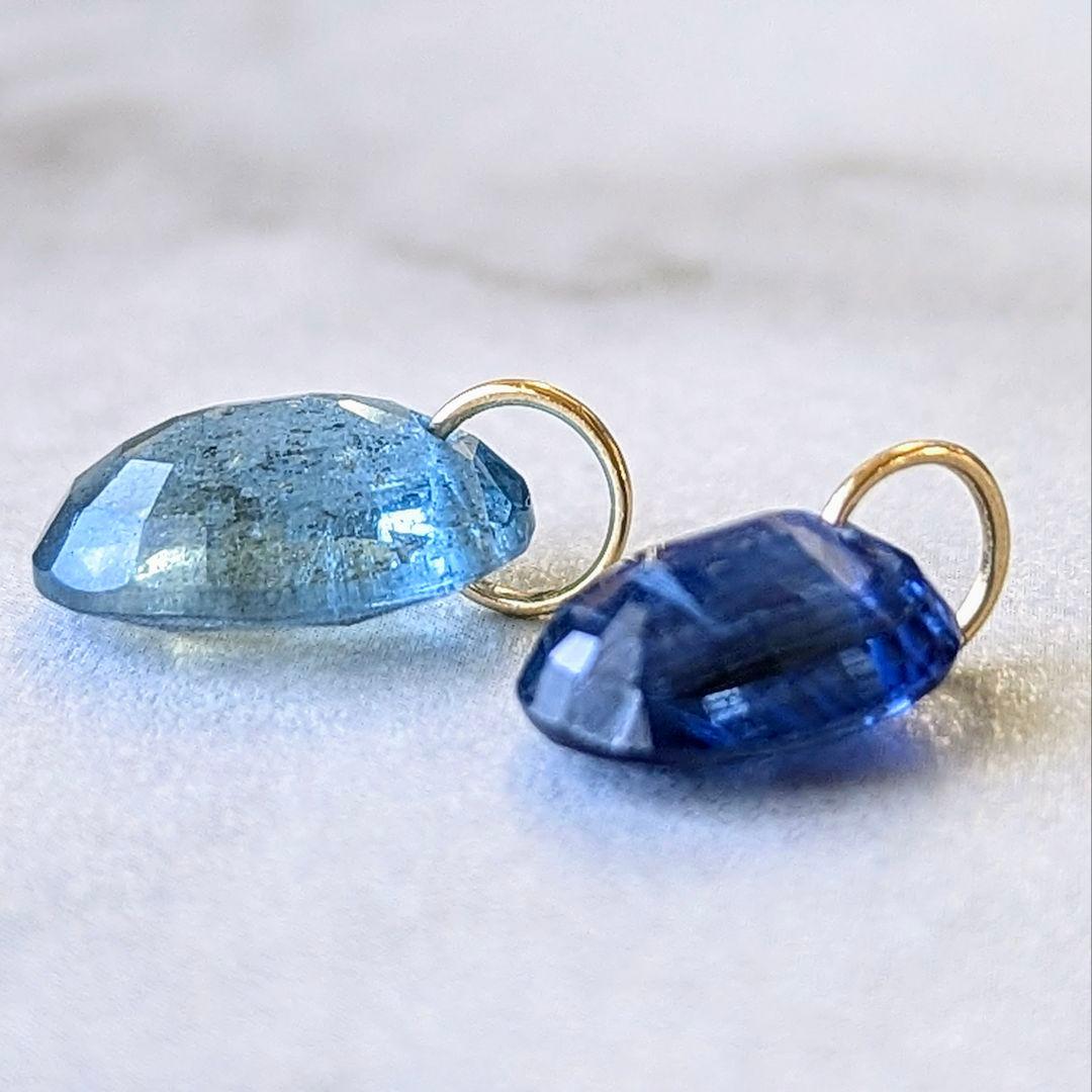 ♢N♢K18 アクアマリン＆カイアナイト セットチャーム