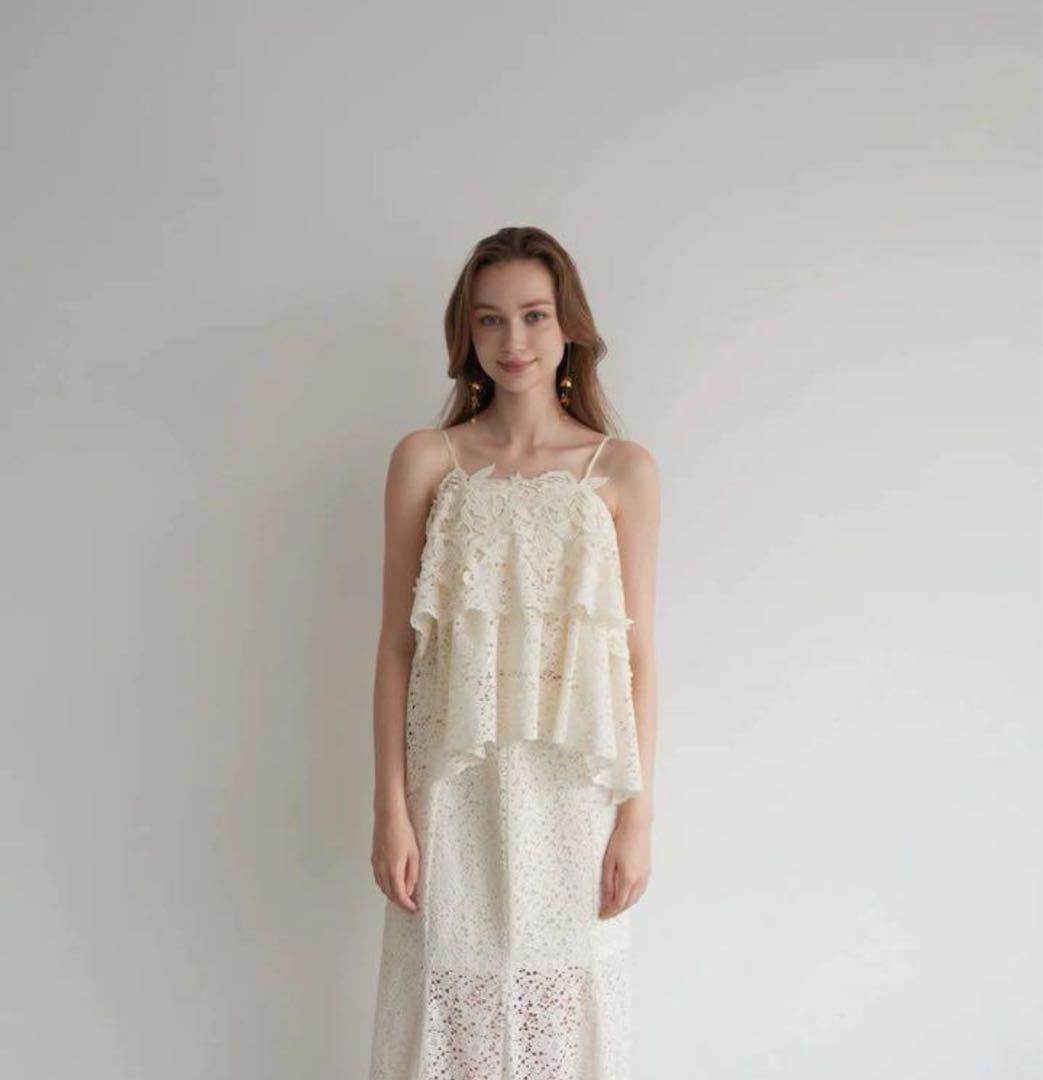 トップス Acka lace layered camisole tops