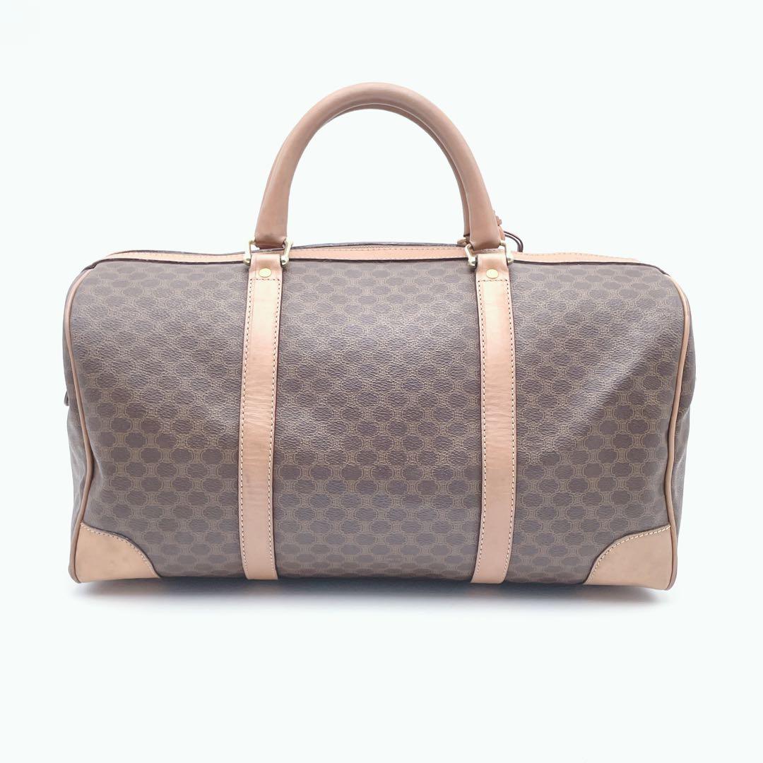 ✨️美品✨️ヴィンテージ セリーヌ マカダム ボストンバッグ ブラウン レザー