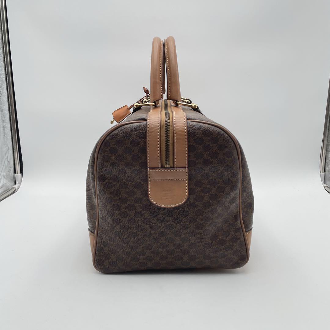 ✨️美品✨️ヴィンテージ セリーヌ マカダム ボストンバッグ ブラウン レザー