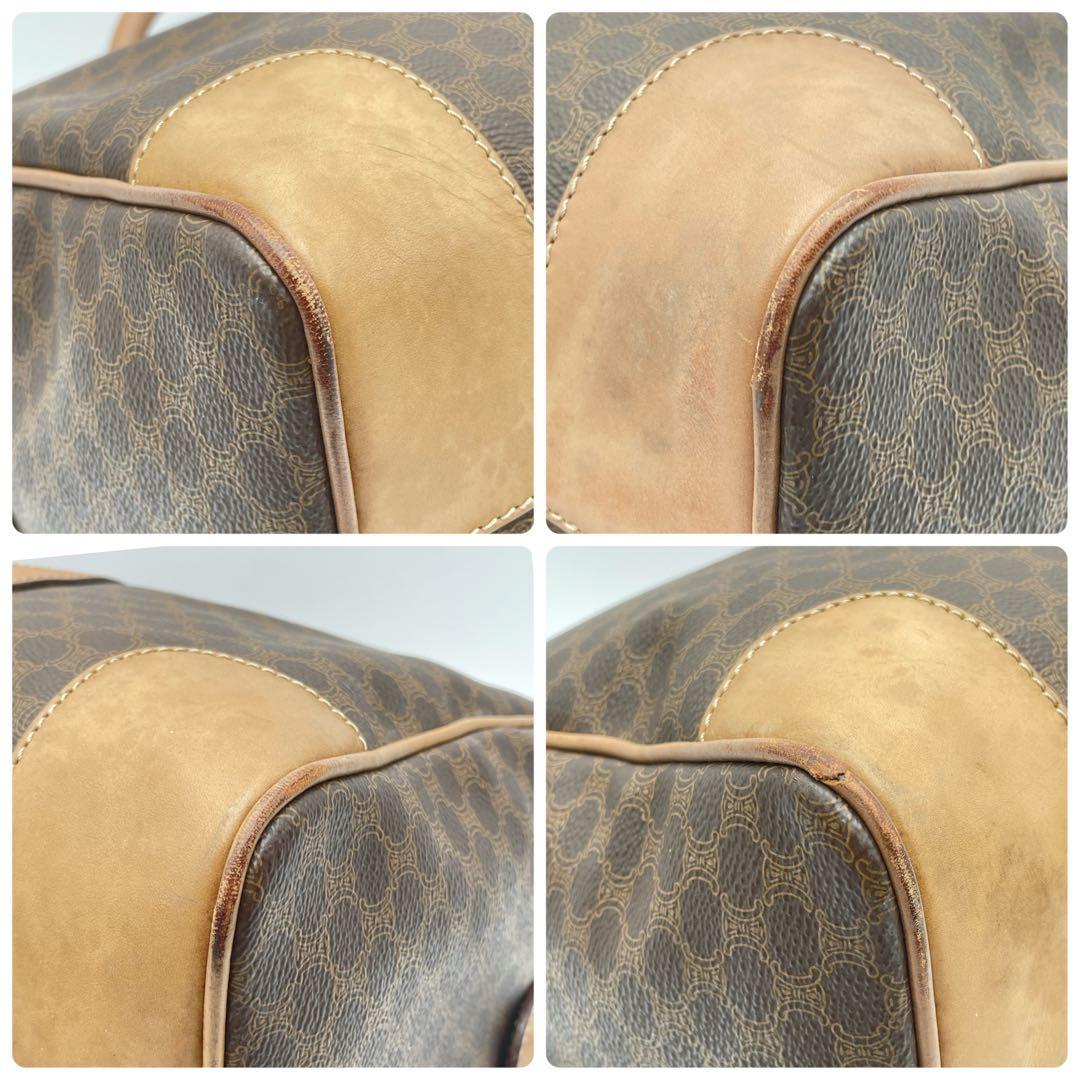 ✨️美品✨️ヴィンテージ セリーヌ マカダム ボストンバッグ ブラウン レザー