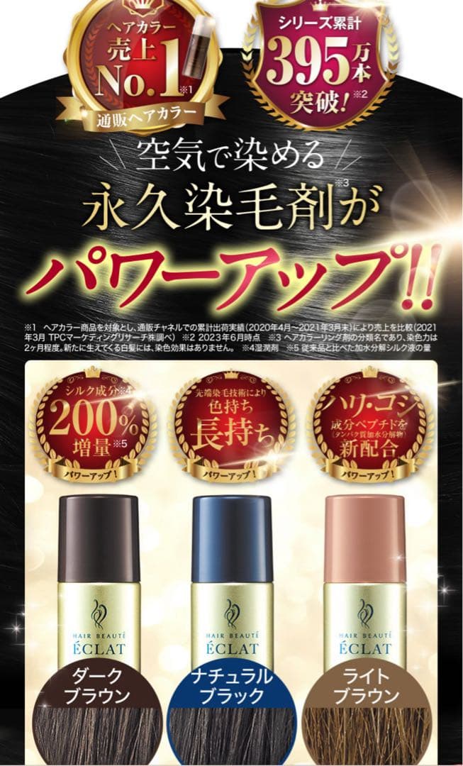 ヘアボーテエクラボタニカルエアカラーフォームEXダークブラウン80g (4個)