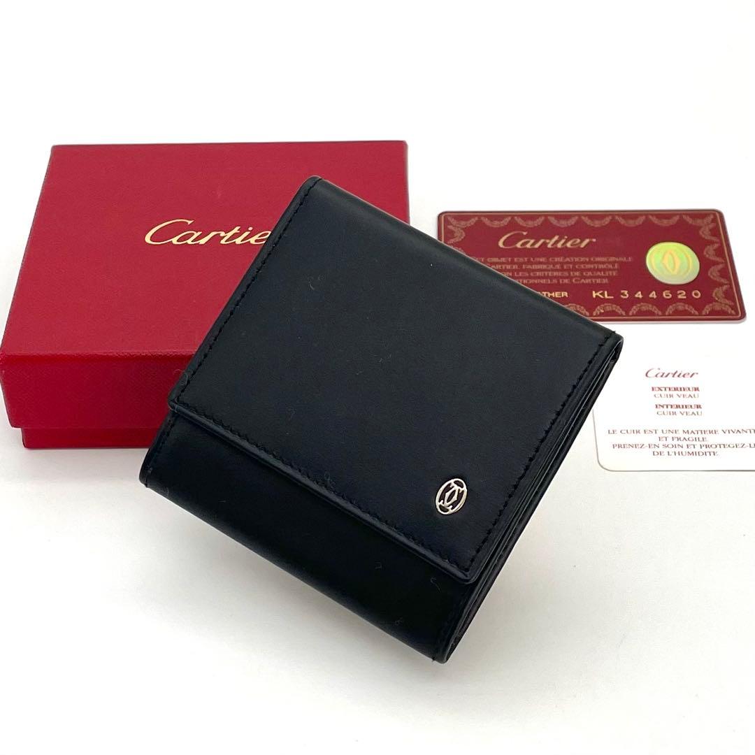 【未使用品】Cartier カルティエ レザー コンパクト ケース