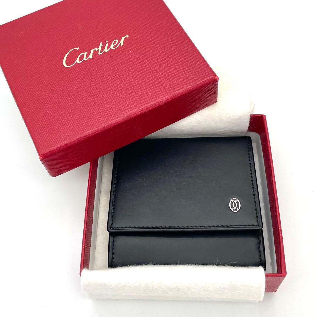 【未使用品】Cartier カルティエ レザー コンパクト ケース