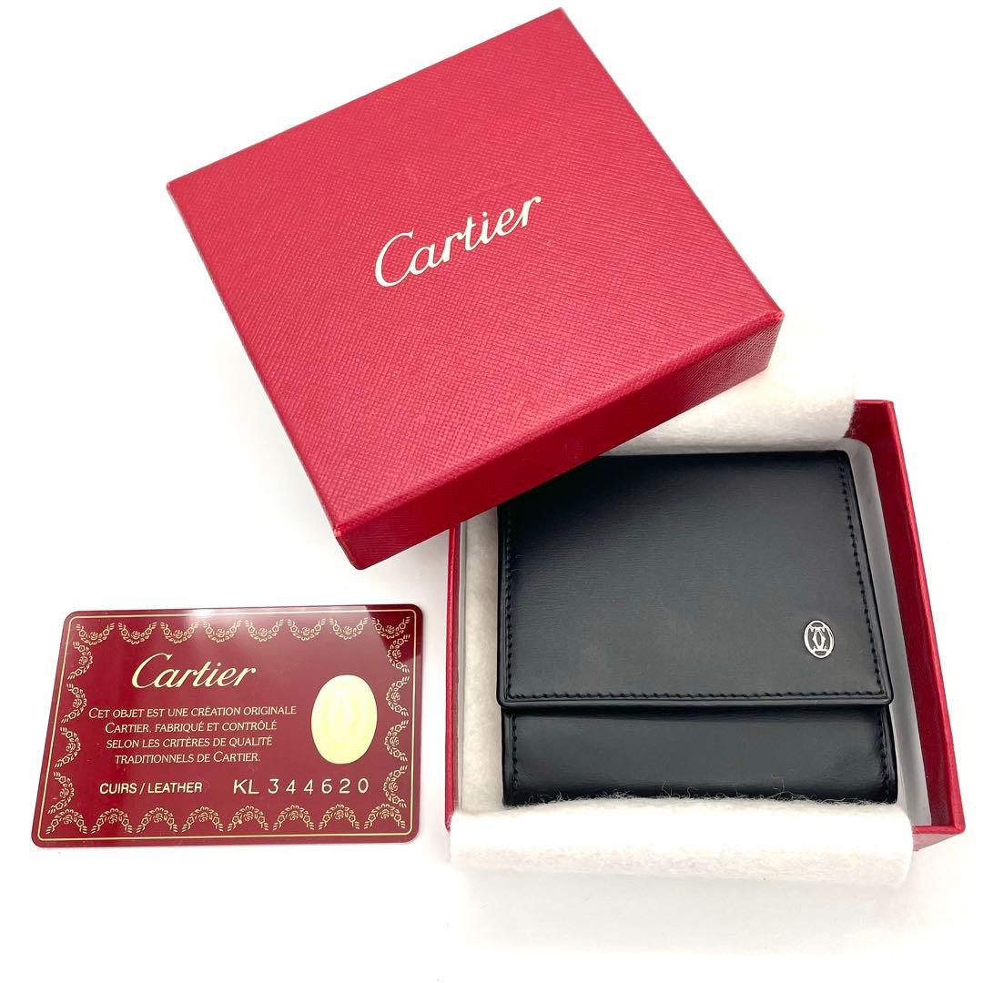【未使用品】Cartier カルティエ レザー コンパクト ケース