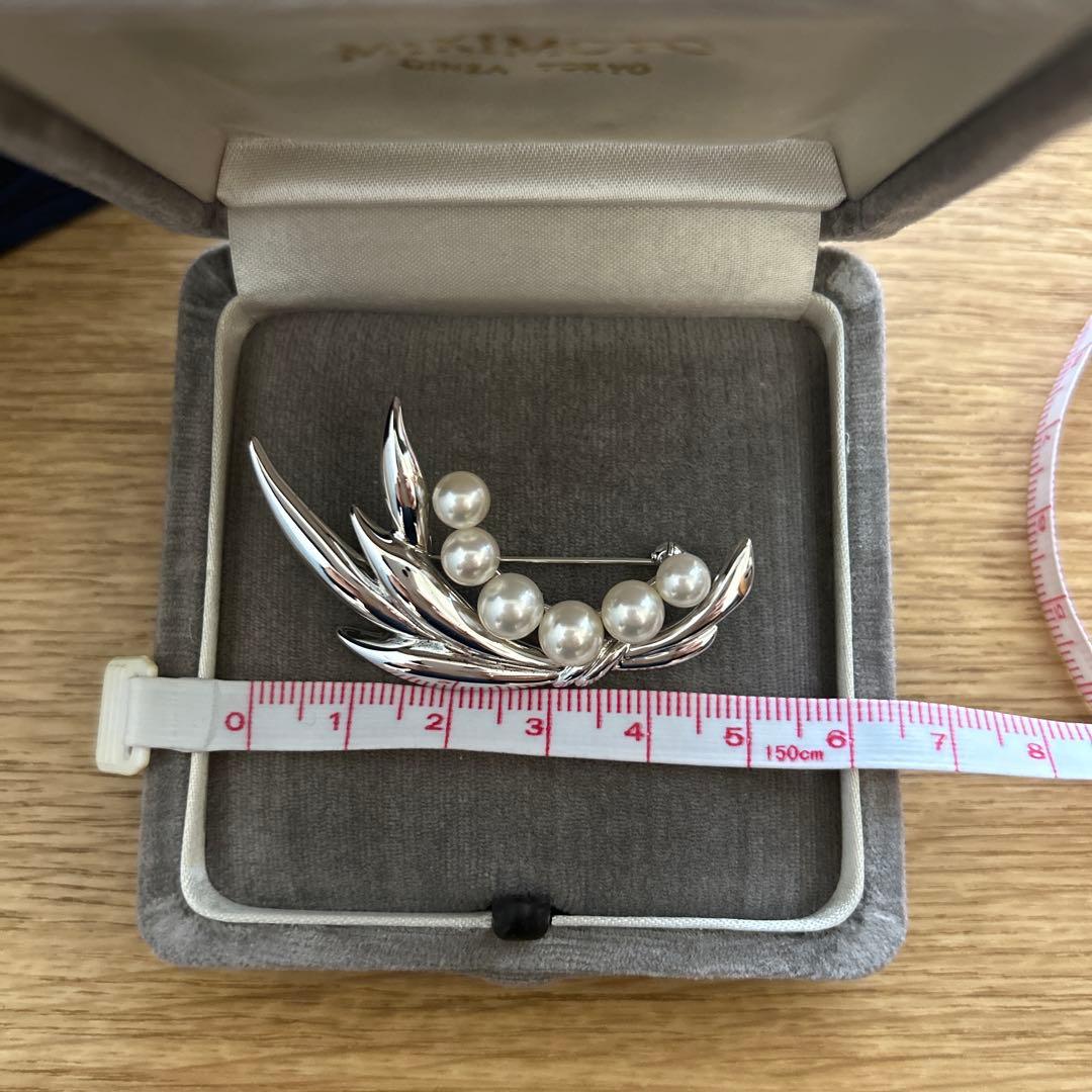 MIKIMOTO ミキモト　真珠　パール　ブローチ シルバー 6珠