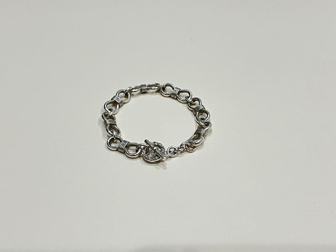 SAAD シルバー チェーンブレスレット 約20cm Tバー式