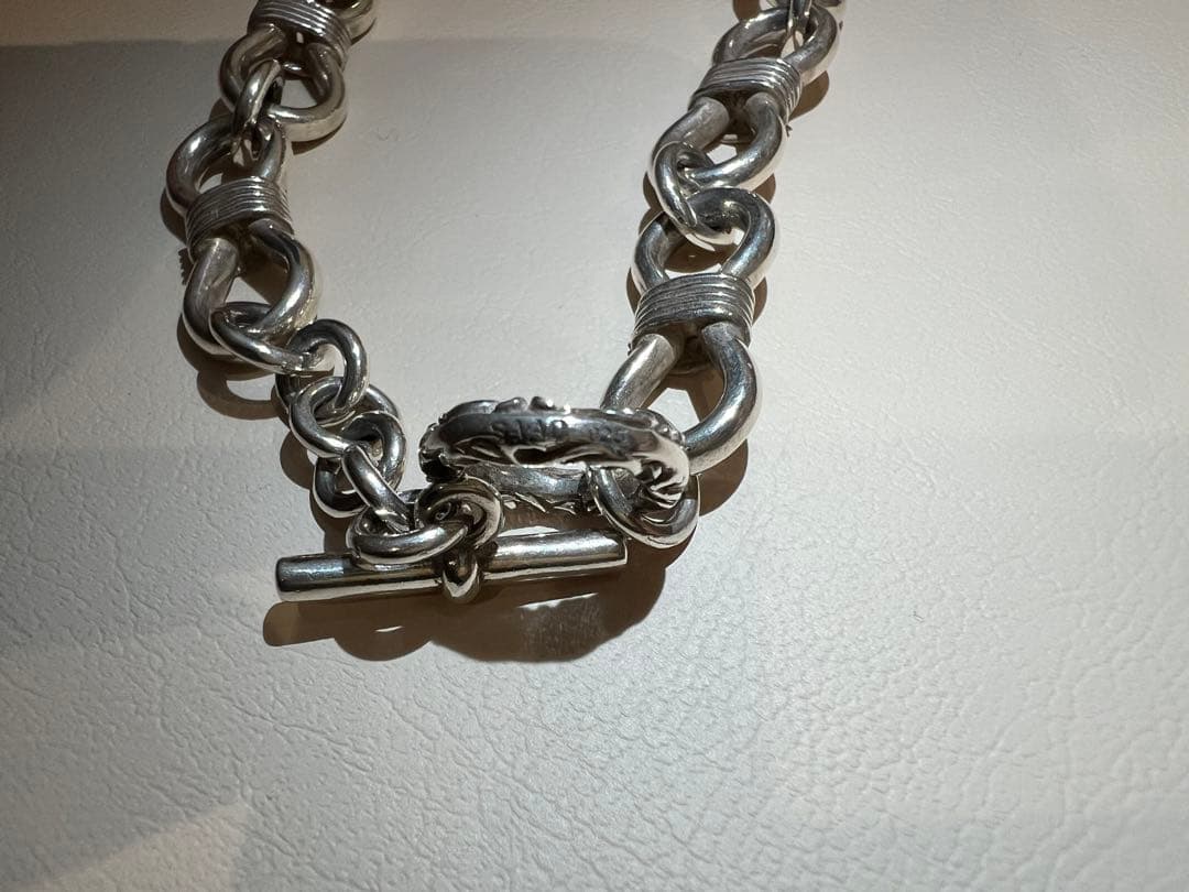 SAAD シルバー チェーンブレスレット 約20cm Tバー式