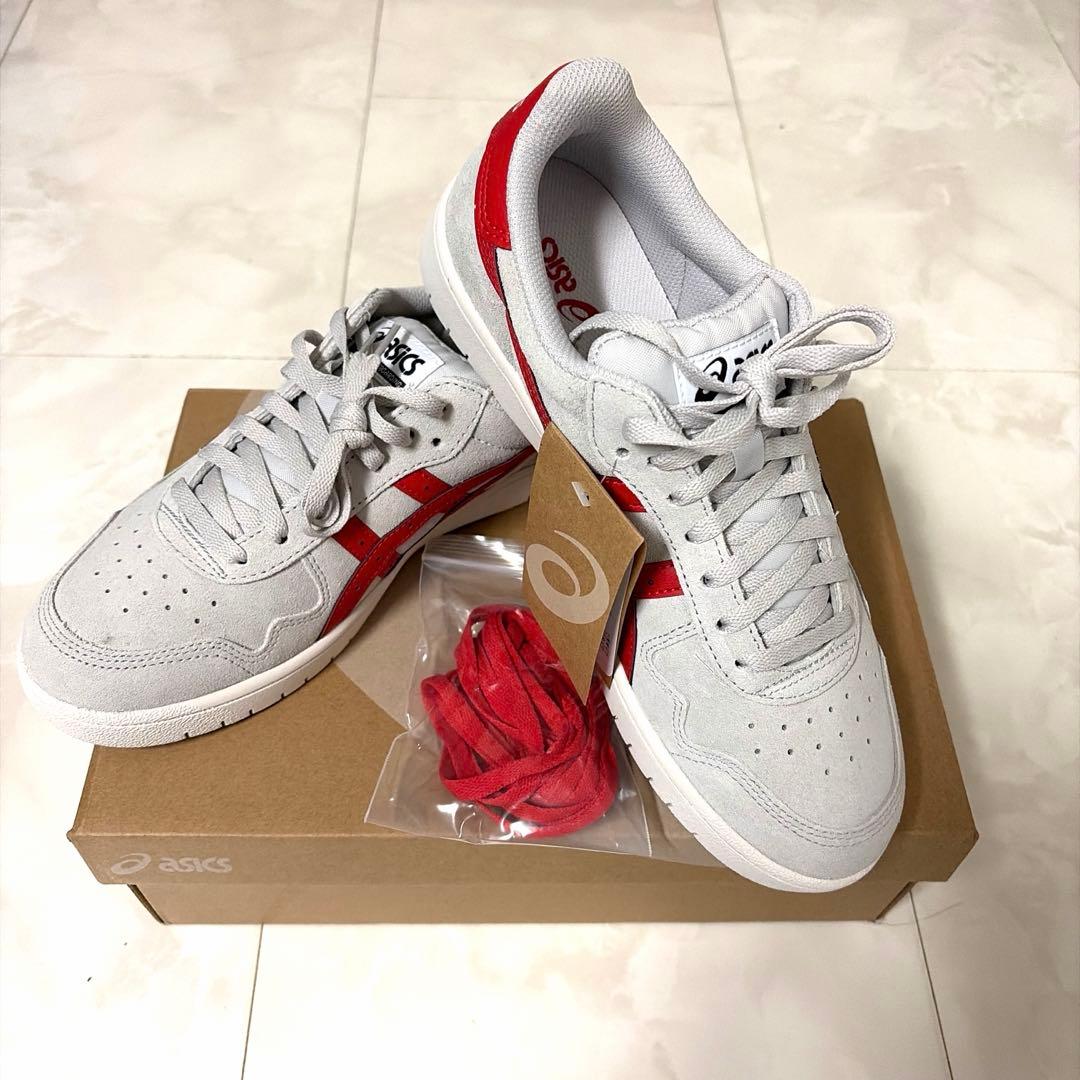 【値下げ】アシックス　ジャパンプロ　グレー／レッド　27.5 スケシュー