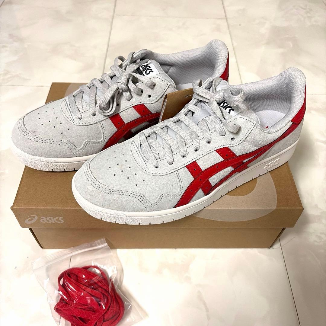 【値下げ】アシックス　ジャパンプロ　グレー／レッド　27.5 スケシュー