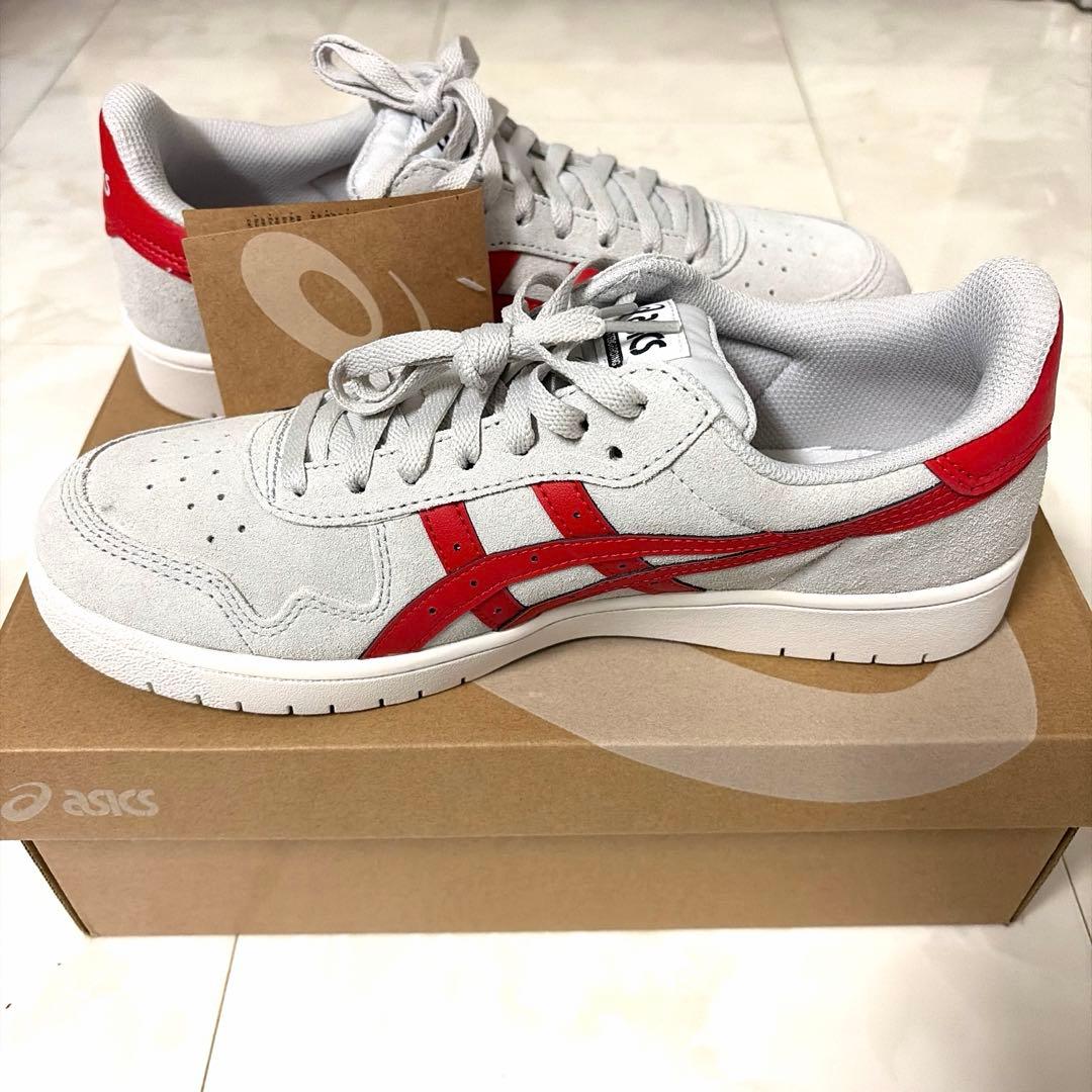 【値下げ】アシックス　ジャパンプロ　グレー／レッド　27.5 スケシュー