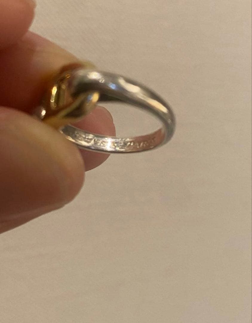 初期コマHERMES エルメス シェーヌダンクル コンビ リング サイズ48