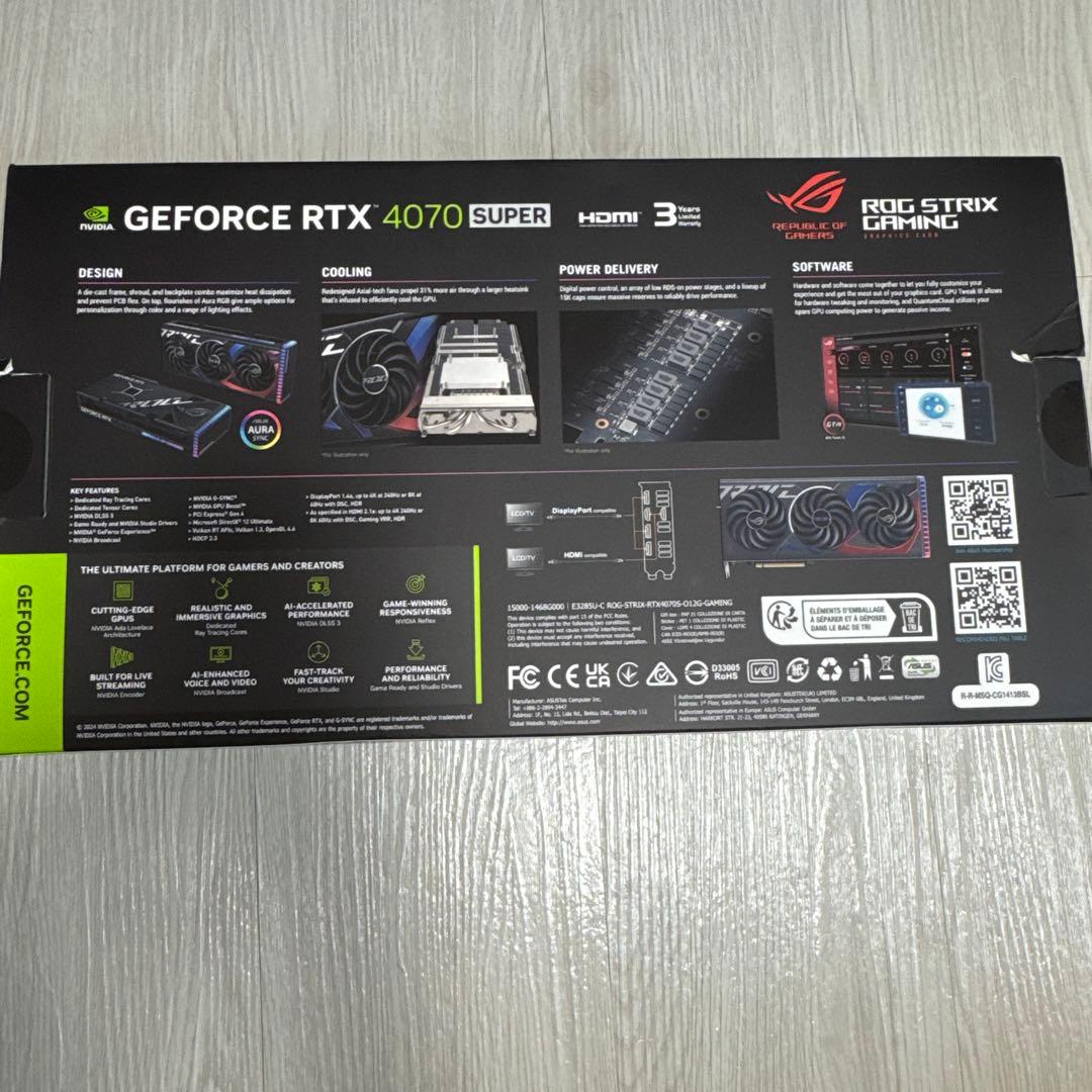 グラフィックボード・グラボ・ビデオカード ASUS ROG Strix GeForce RTX 4070 SUPER