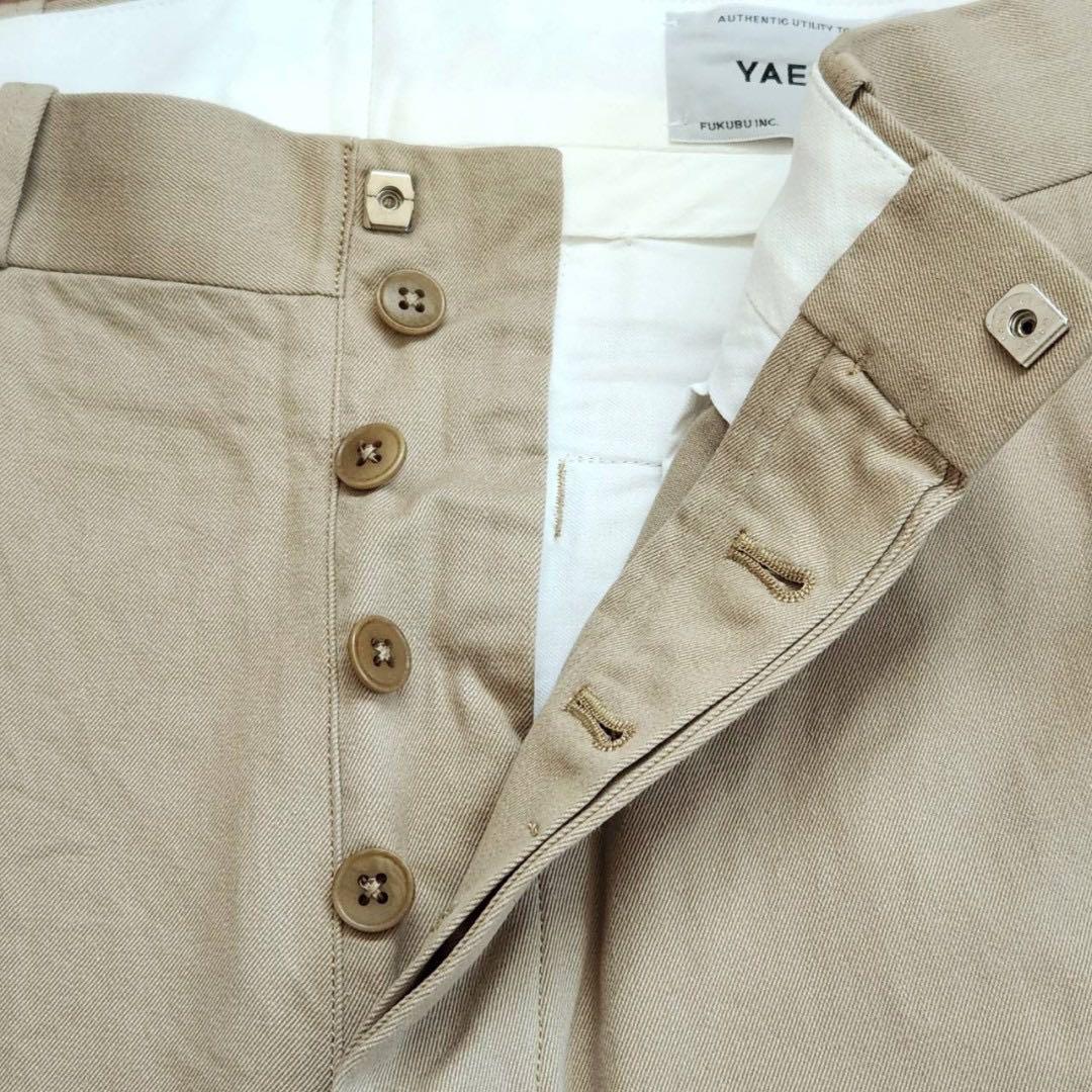 新品 タグ付き YAECA ヤエカ チノクロス パンツ ワイド カーキベージュ