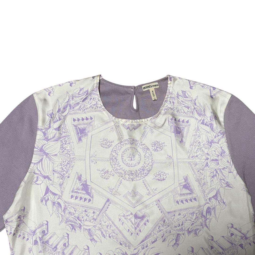 HERMES エルメス マルジェラ期 楽園にて ツイルレーヌ 半袖セーター L