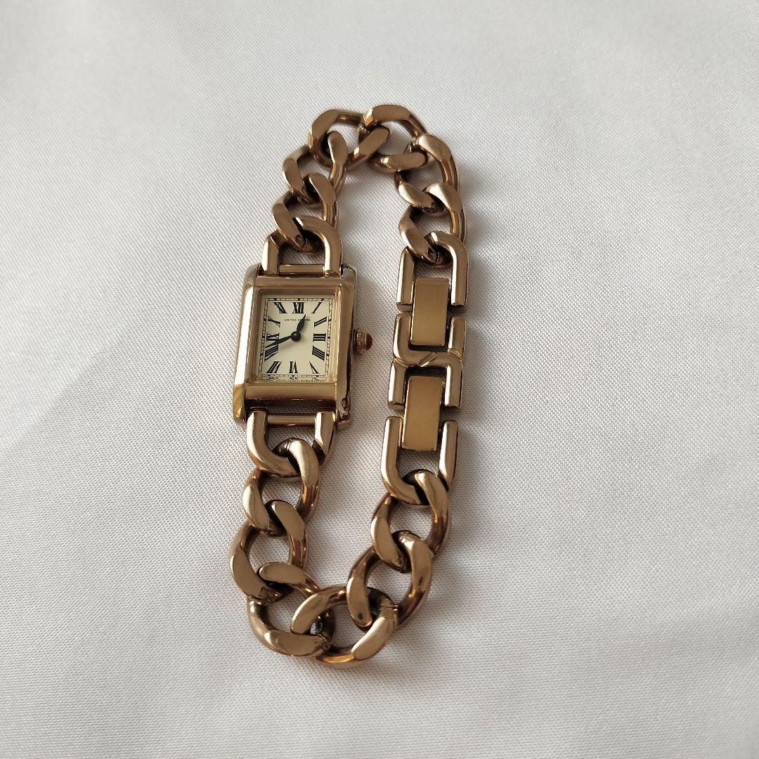 ゆ*い様 UNITED ARROWS 腕時計 スクエア チェーン ゴールド