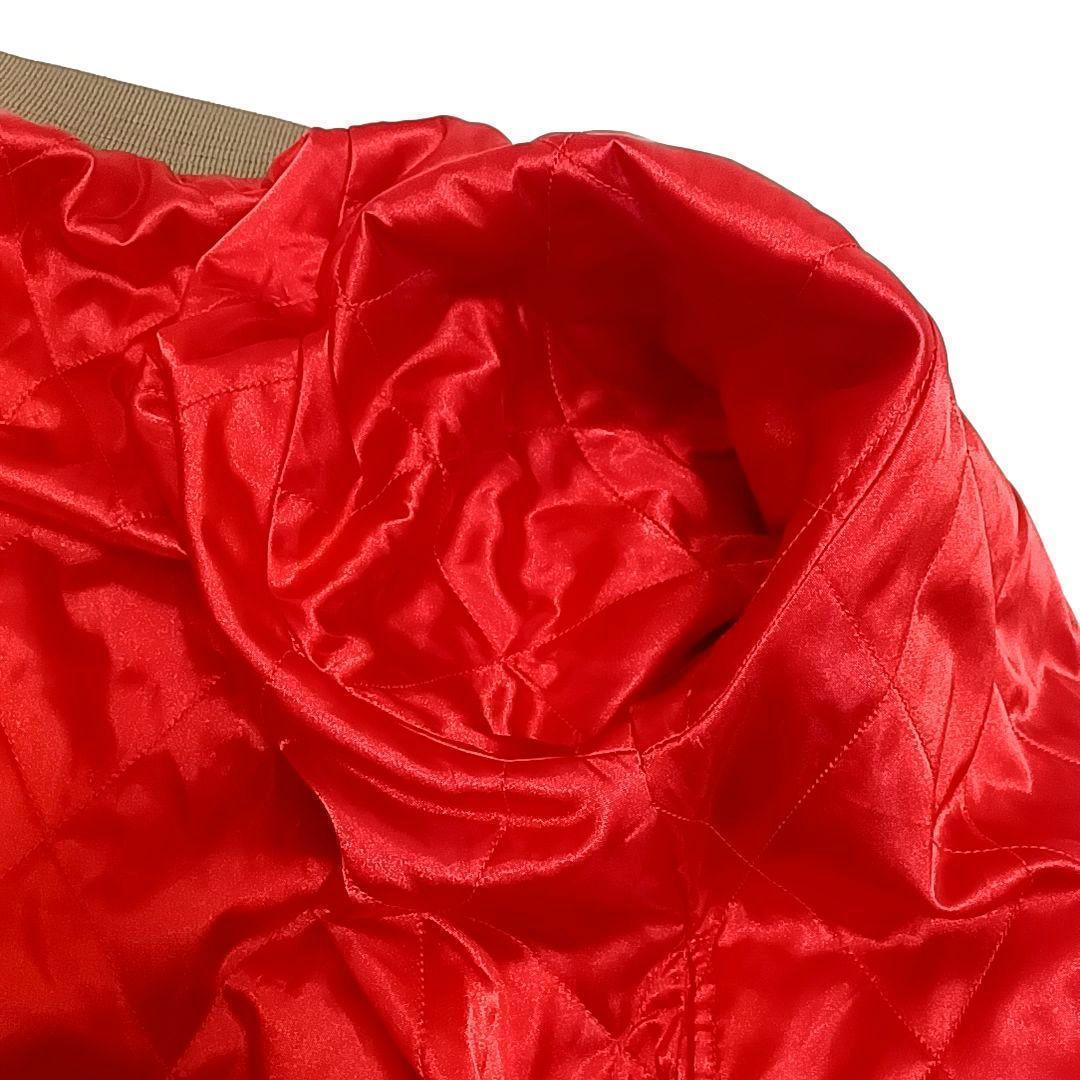 美品★AVIREX　アヴィレックス　刺繍　中綿　リバーシブルスカジャン　ネイビー