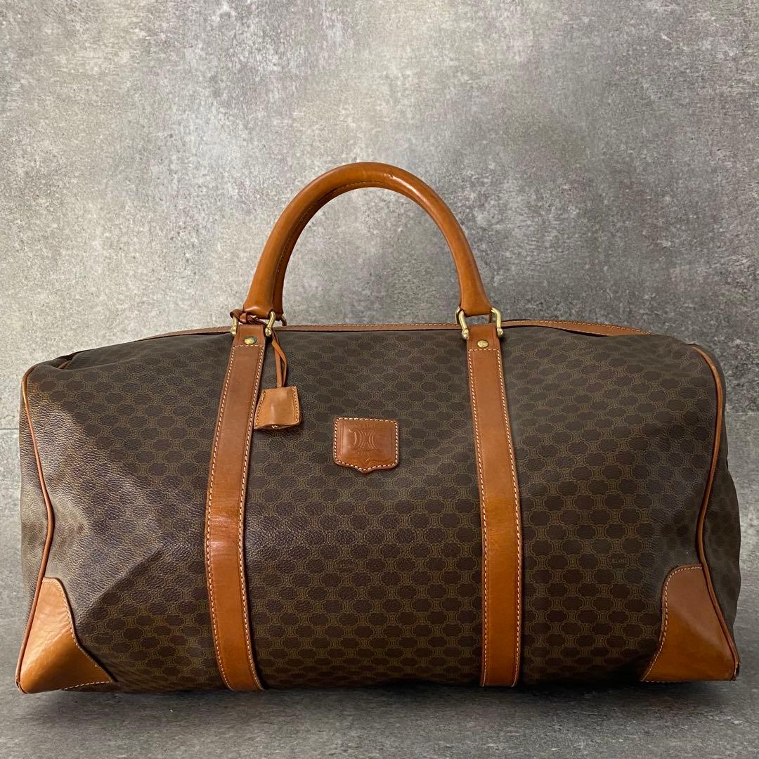 セリーヌ ボストンバック 大容量 マカダム柄 トリオンフ ヴィンテージ