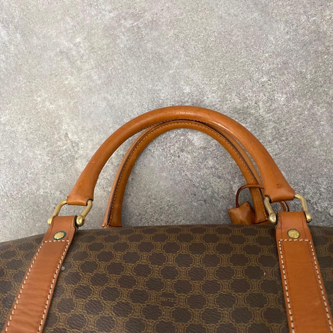 セリーヌ ボストンバック 大容量 マカダム柄 トリオンフ ヴィンテージ