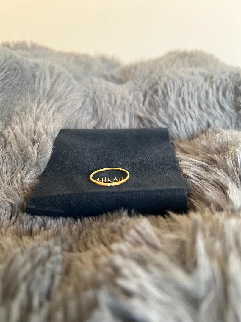 AHKAHメテオールリング18Kイエローゴールドダイヤモンド