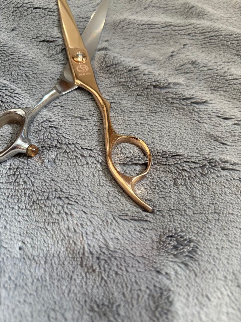 美品 アルファシザー 美容師シザー ピンクゴールドチタンコーティング
