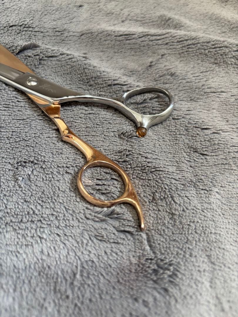 美品 アルファシザー 美容師シザー ピンクゴールドチタンコーティング