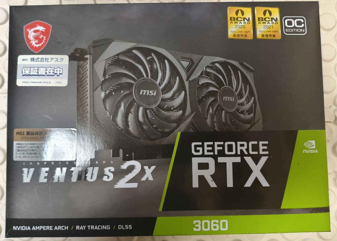グラフィックボード・グラボ・ビデオカード MSI GeForce RTX3060 12GB