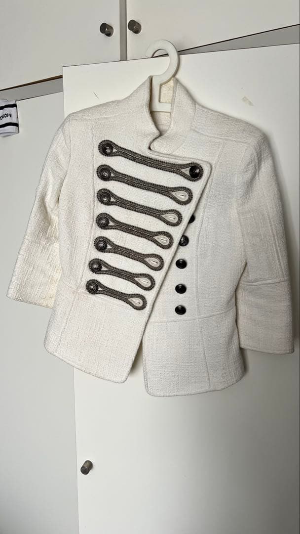 PIERRE BALMAIN ホワイトミリタリージャケット