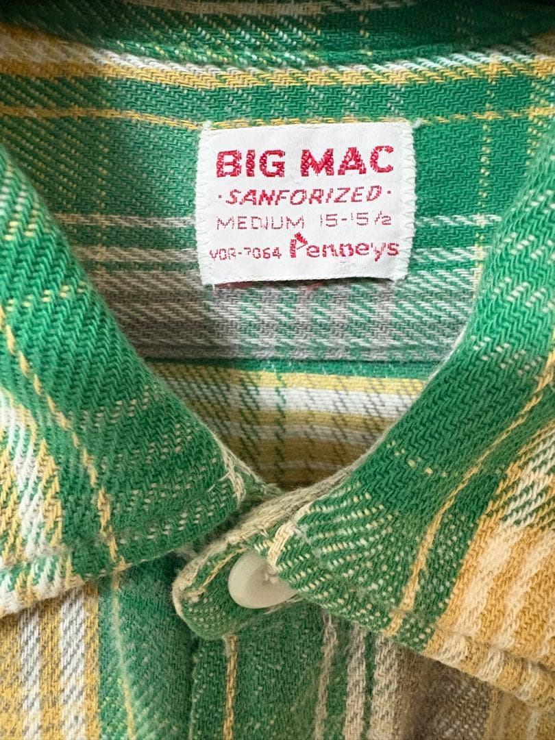 B*y様 60s BIGMACビンテージ フランネルチェックシャツ penney