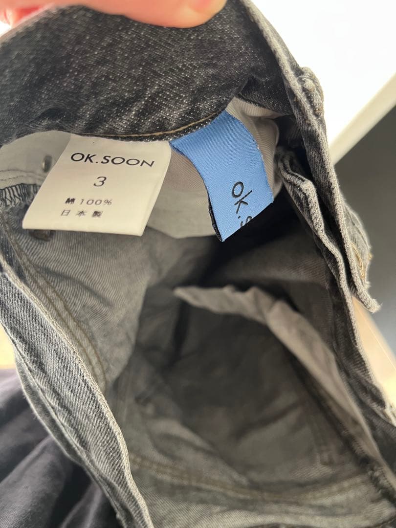 OK.SOON グレー ストレートデニム