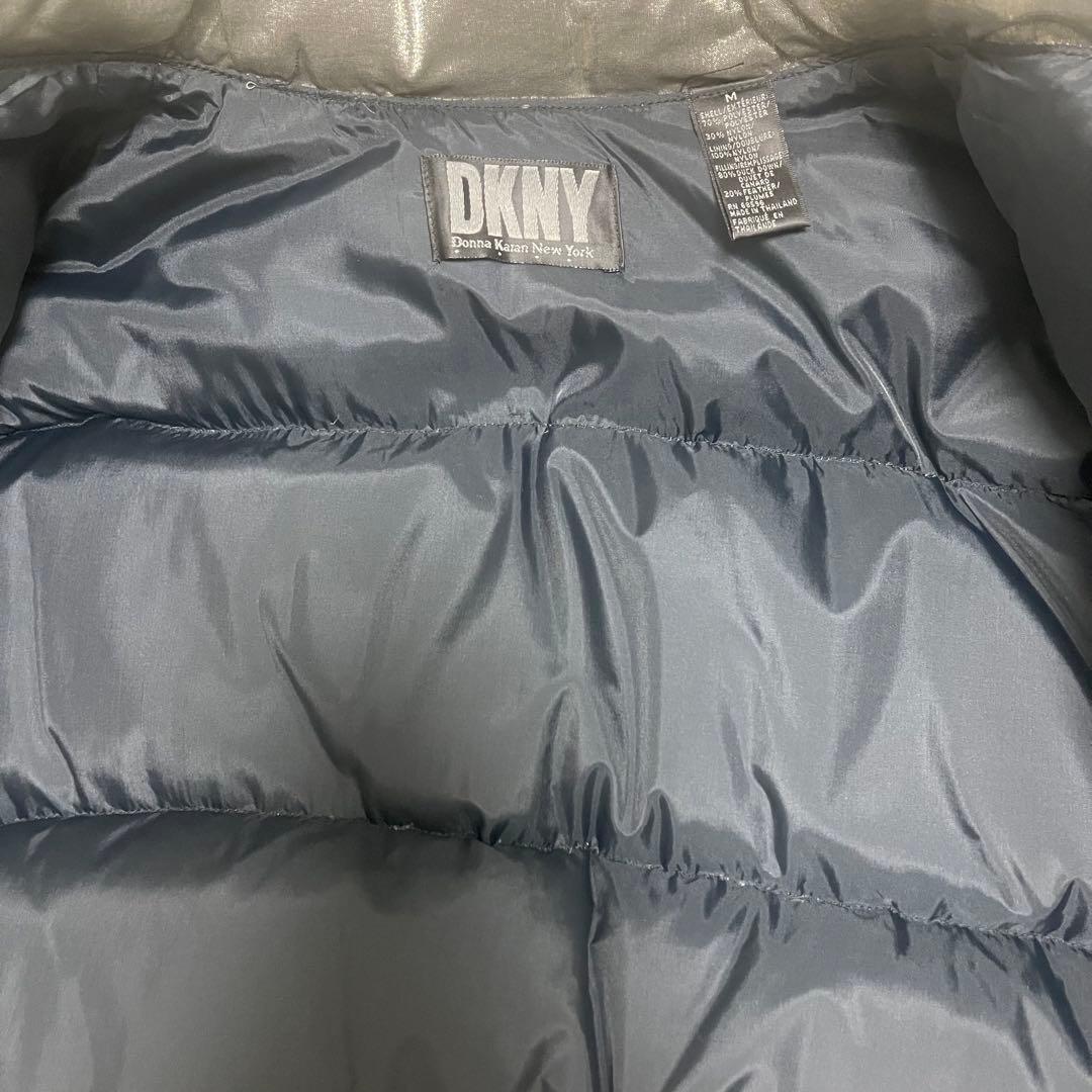 ダナキャランDKNY メタリック シルバー ダウンジャケット ヴィンテージ90s