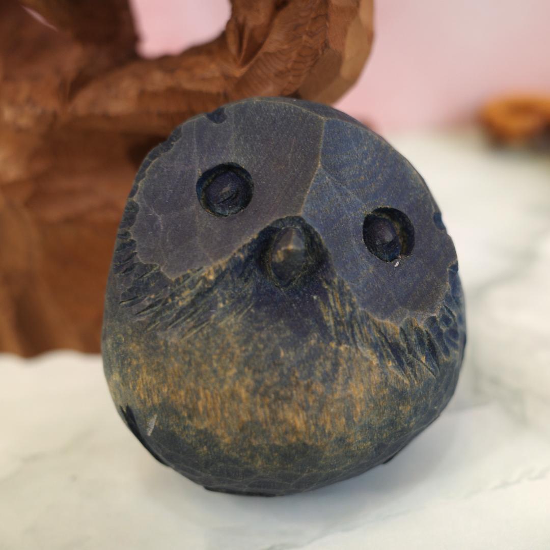 工房がんま フクロウの木彫り５種セット