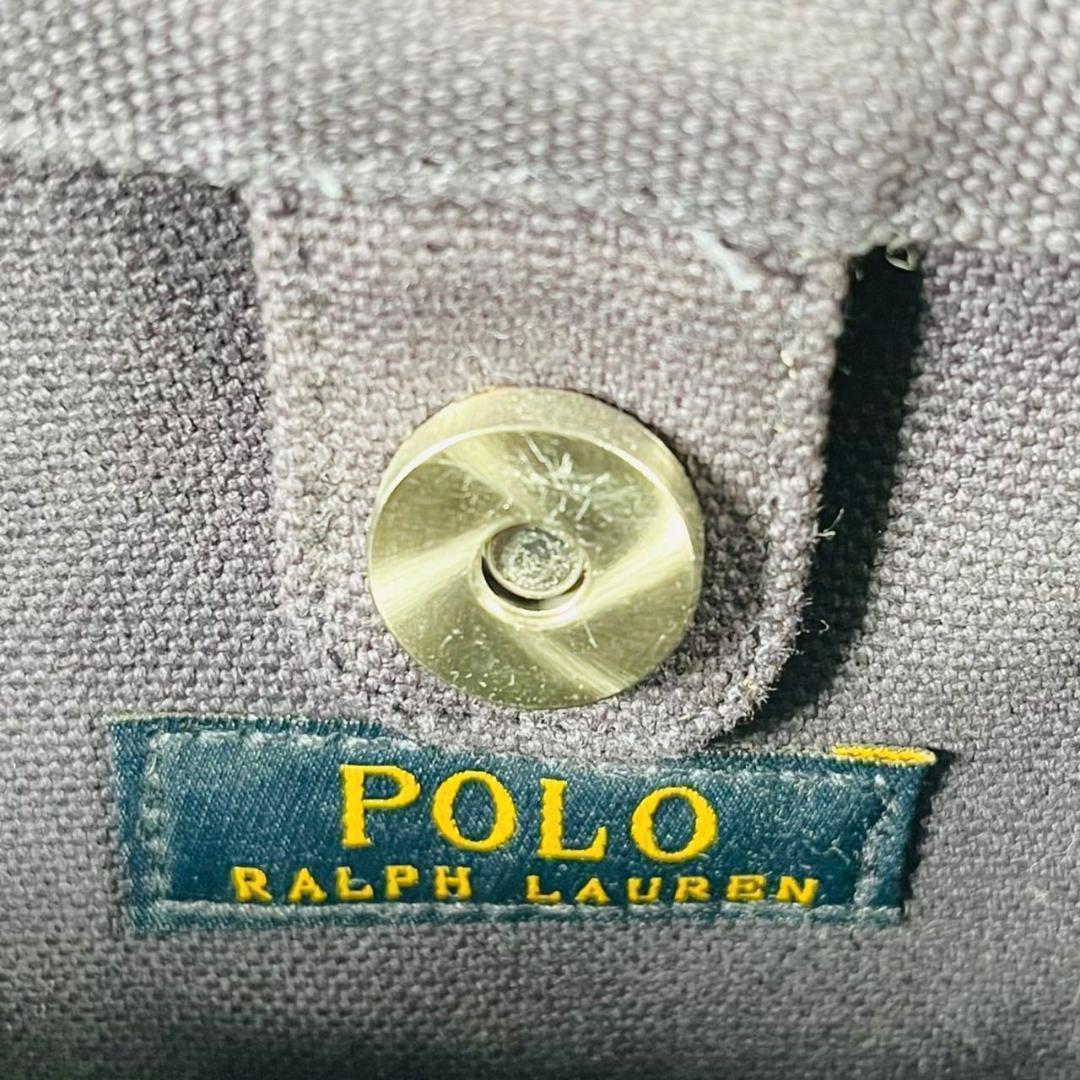 廃盤 未使用 ポロラルフローレン トートバッグ ポニー グレー ネイビー MD