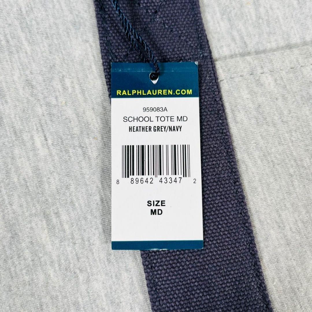 廃盤 未使用 ポロラルフローレン トートバッグ ポニー グレー ネイビー MD