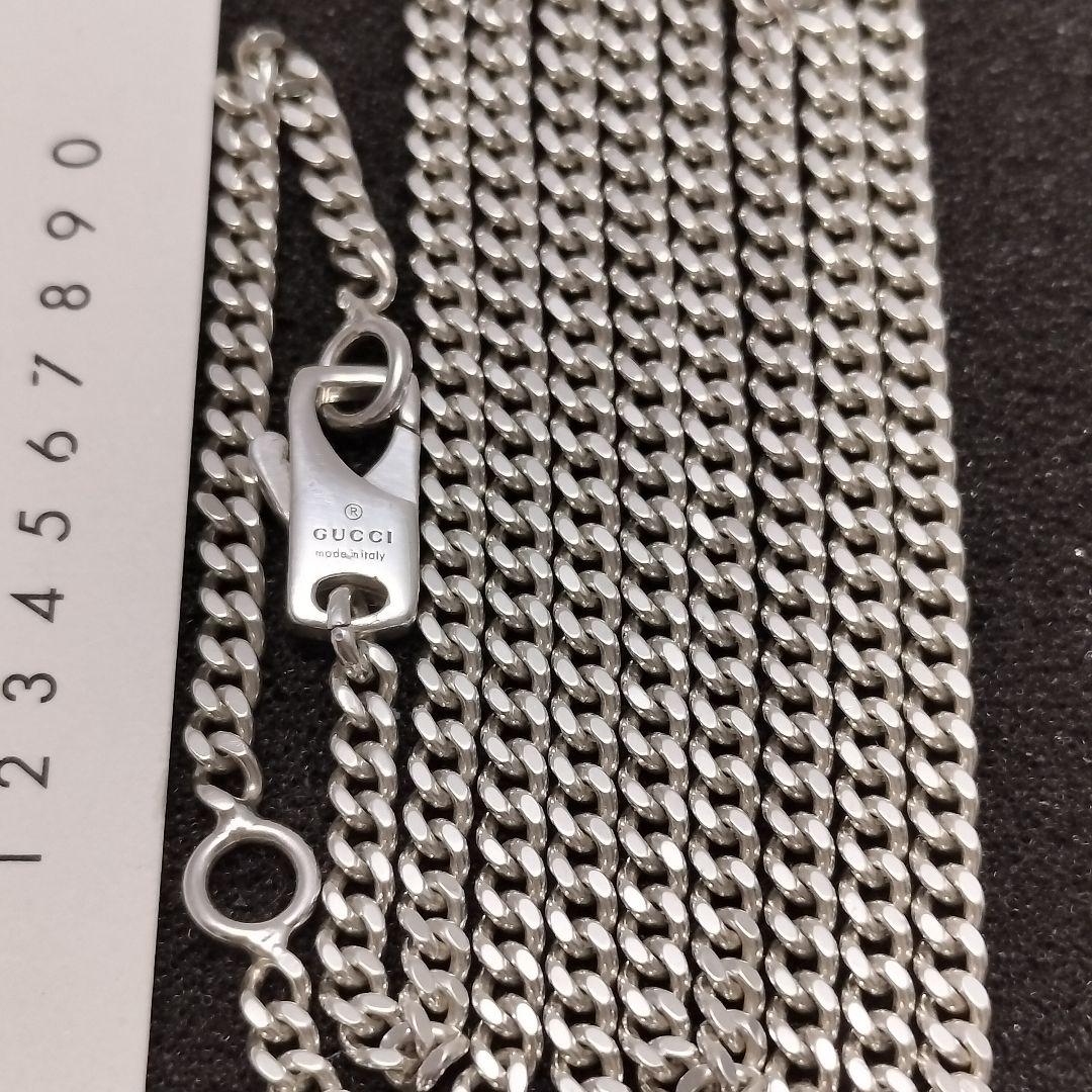 グッチ ネックレス 喜平 キヘイ 55cm シルバー GG GUCCI
